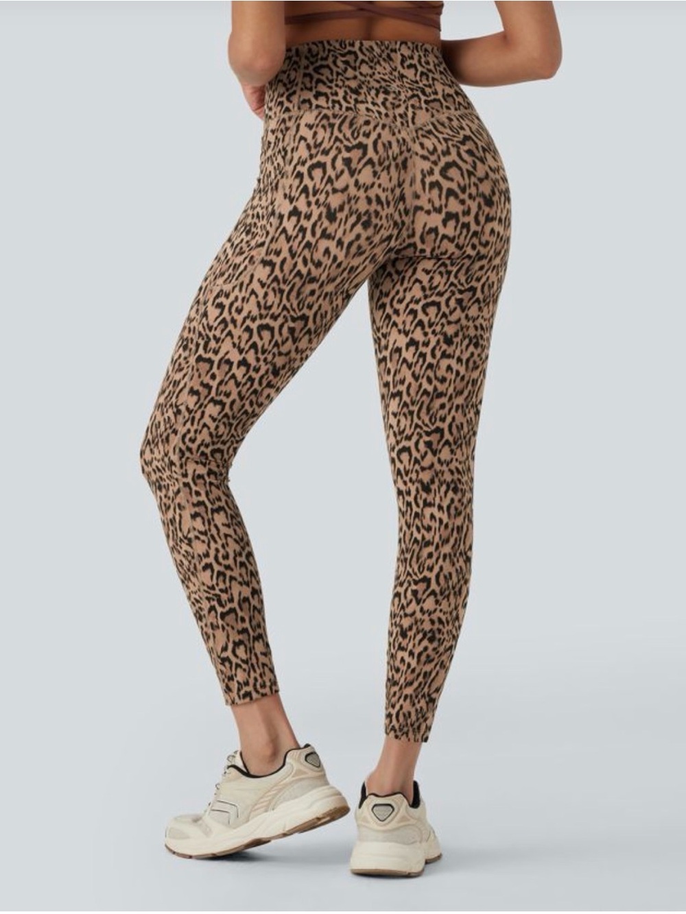 HALARA Leopard-Print Leggings - Tan & Black